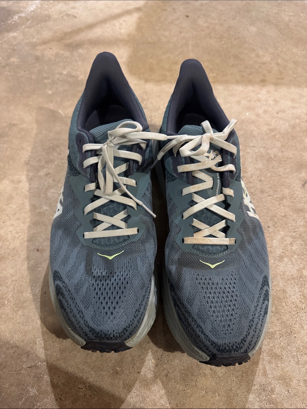 🚨🚨 HOKA Men's Running Shoes in Teal Blue with Light Gray Laces